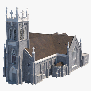 3D Ancient Catholic Church model