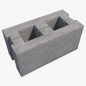 3D Hollow Concrete Wall Brick