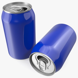 3D Aluminum Beverage Can Opened model