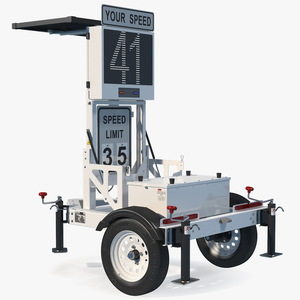 3D Decatur Electronics 300MX Radar Trailer Rigged