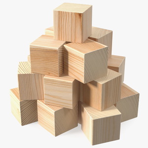 3D Baby Wooden Blocks model