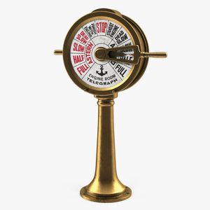 3D model Vintage Brass Engine Room Telegraph