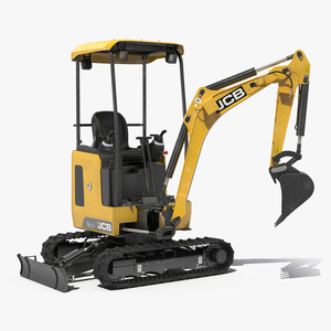 3D Mini Excavator JCB 18Z1 Clean Rigged