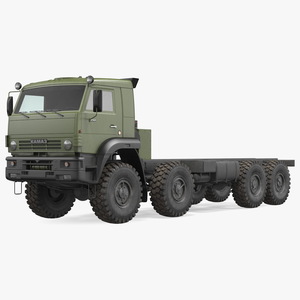 Kamaz 6350 8x8 Military Truck Chassis 3D