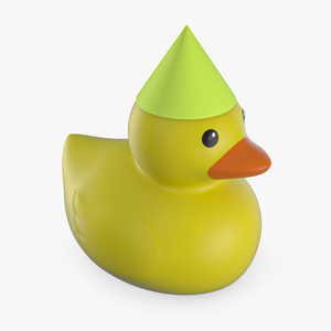 3D Plastic Cap Green for Rubber Duck model