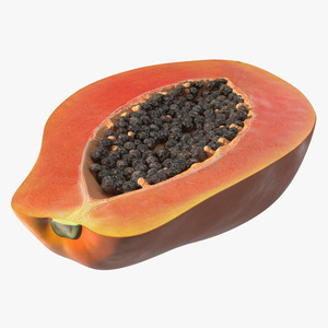 Papaya Half Fruit Orange 3D model