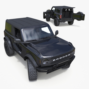 Ford Bronco Two Door 4X4 Shadow Black Rigged 3D model