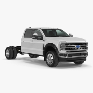 Regular Cab 2023 Ford Super Duty F-550 Bare Chassis White 3D