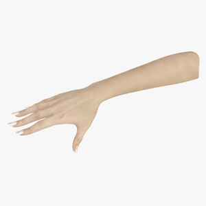 3D White Female Hand Rigged for Cinema 4D model