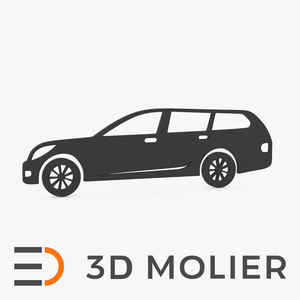 3D model Car Wagon Silhouette