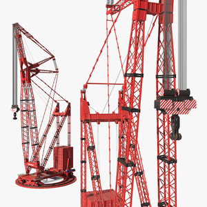 High Capacity Lift Crane Dirt 3D model