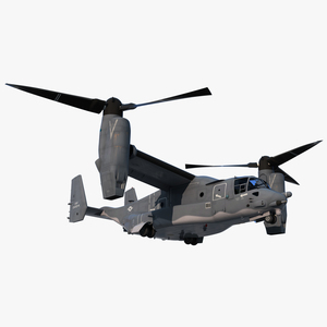 V 22 Osprey Transport Aircraft Rigged 3D