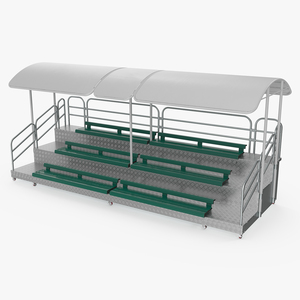 3D Outdoor Movable Grandstand with Canopy Roof model