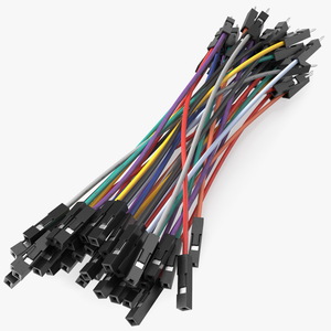 3D model Jumper Wires Multicolored