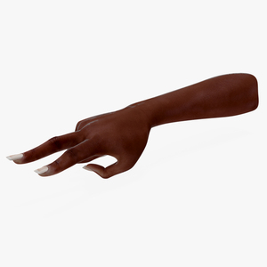 3D Afro American Female Victory Sign Pose model