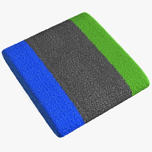 3D model Sport Wristband Folded Colored