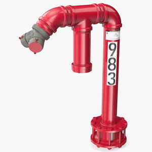 3D Double Pipe Fire Hydrant New model