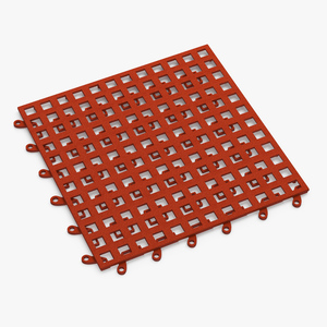 3D Plastic Gym Floor Mat Orange model