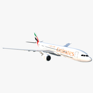 3D Airbus A330 P2F Emirates Rigged