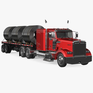 Truck with Steel Rolls 3D