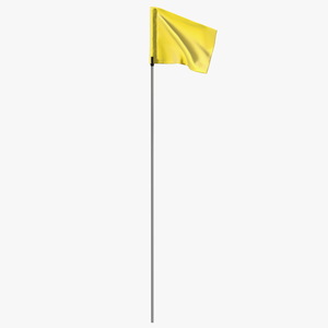 3D Standard Yellow Nylon Golf Flag