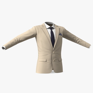 3D model Mens Formal Blazer and Necktie