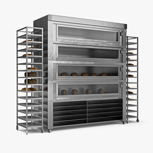 3D Bread Baking Oven with Racks model