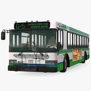 3D Gillig Low Floor Advantage Bus Simple Interior
