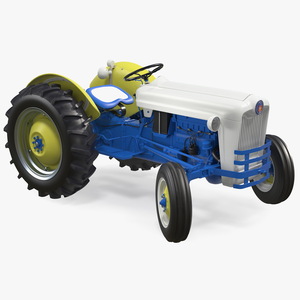 Restored Vintage Tractor Generic Rigged 3D model