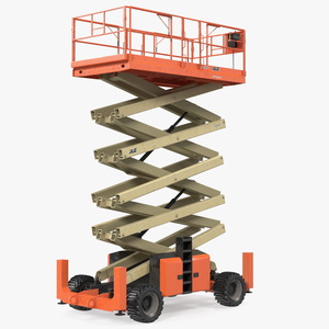 3D JLG Scissor Lift Working Position model