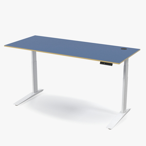 3D model Blue Standing Desk Workstation