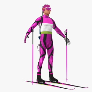 3D Biathlon Athlete Male T Pose model