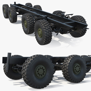 Heavy Duty Chassis for Self Propelled Howitzer Machine 3D model