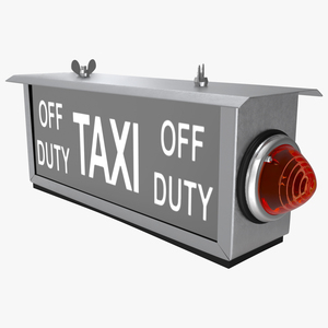 3D model Retro Taxi Sign