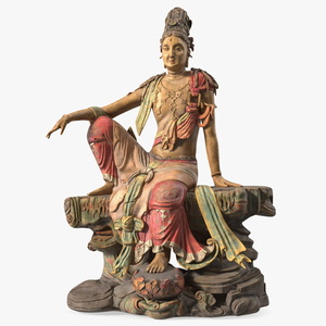 Guanyin Of The Southern Sea Statue for 3D Print 3D