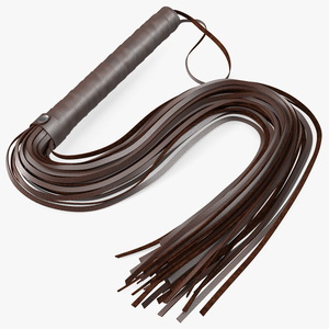 3D Folded Short Whip Brown Leather