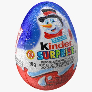 Kinder Surprise Christmas Chocolate Egg 3D model