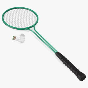 3D Badminton Rackets and Shuttlecock model