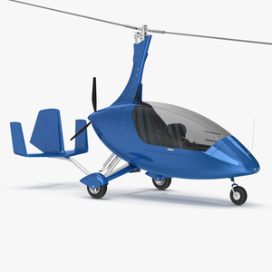 Rotorcraft Autogyro Blue 3D model