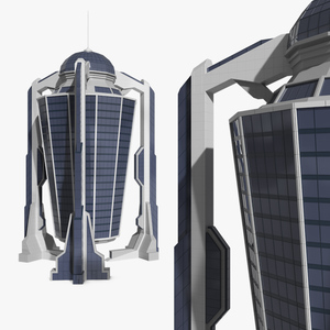 Futuristic Urban Skyscraper 3D