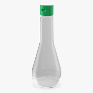 3D Sauce Bottle with Green Cap Empty model