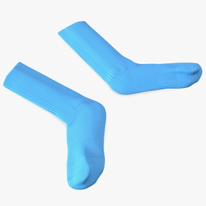 3D model Long Socks Blue Idle