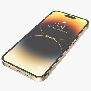 Apple iPhone 14 Pro Gold 3D model