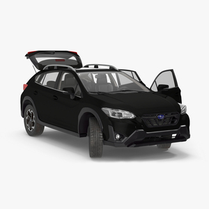 Subaru XV 2020 Hybrid CUV Black Rigged for Maya 3D