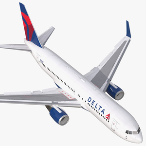 Boeing 767 200ER Delta Air Lines Rigged 3D model