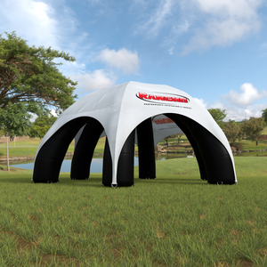 Inflatable Dome Tent Black White 3D