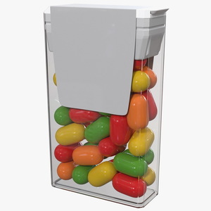 3D model Container with Colorful Dragee