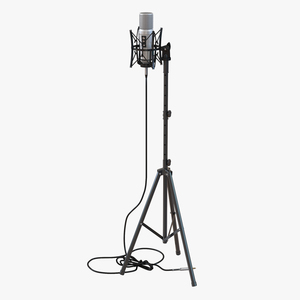 Studio Microphone Rode and Stand 2 3D model