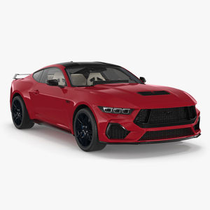 3D Ford Mustang 2024 Red