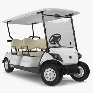 3D Resort Electric Car Yamaha Four Seat Rigged model